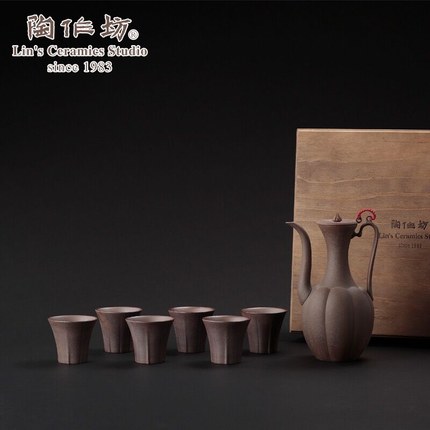 陶作坊 老岩泥岩矿瓜棱酒器礼盒套装 陶作坊 老岩泥岩矿瓜棱酒器礼盒套装