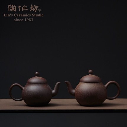 陶作坊 老岩泥三弯梨式茶壶-二次烧 大 陶作坊 老岩泥三弯梨式茶壶-二次烧 大