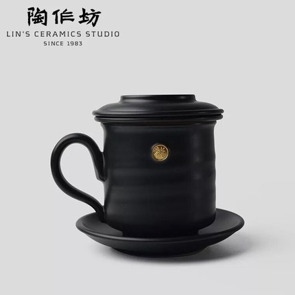 陶作坊 黑陶同心杯生肖龙款纪念茶杯 陶作坊 黑陶同心杯生肖龙款纪念茶杯