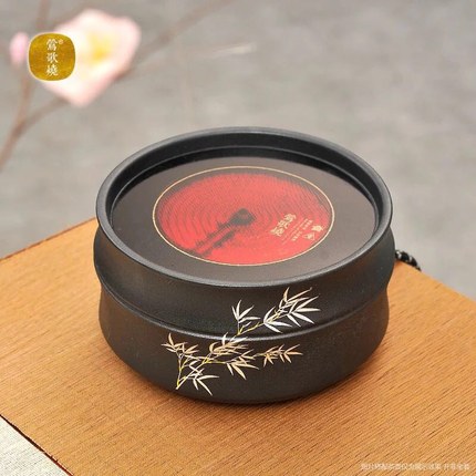 莺歌烧电陶炉(黑色竹节) 莺歌烧电陶炉(黑色竹节)
