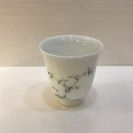 白瓷 竹杯 白瓷 竹杯